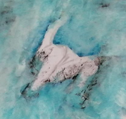 Fantôme de la mer, 2022,23 Série 7/27 Hommage aux fantômes de la mer, encres et acrylique sur papier
